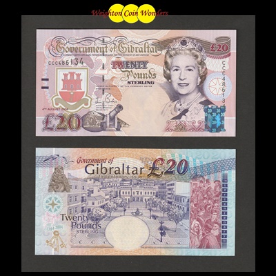 1995 Government of Gibraltar £20 Note